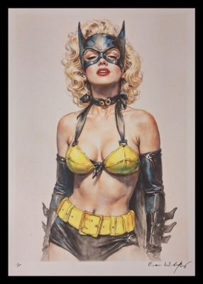 Marilyn Monroe as Batgirl - Vintage Pin Up edition by Emma Wildfang - Large size | Catawiki