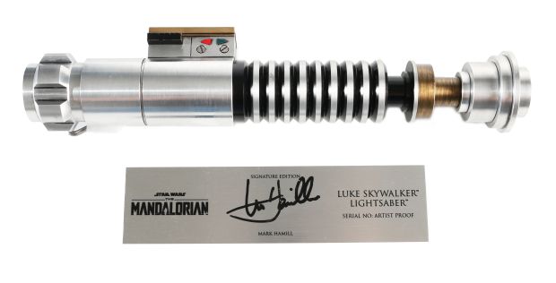 Mark Hamill as Luke Skywalker in Star Wars: The Mandalorian (Official Pix) Signed EFX Collectibles Limited Edition Prop Replica Lightsaber with Plaque | SWAU