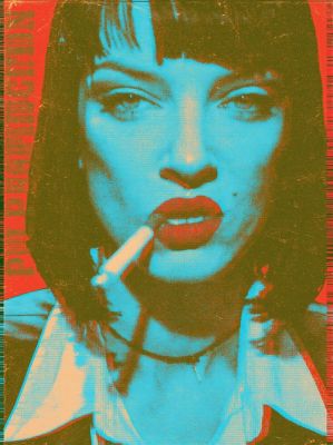 Pulp Fiction - Red Smoke - 1/5 Signée COA - 40x60 cm | Catawiki