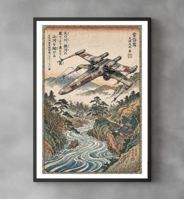 Star Wars - Galactic River Journey - X-Wing Star Wars - Signed and Numeroted 2/10 - Sato Hageshi | Catawiki