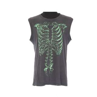 Lot 936 - Green skeleton shirt worn by Christopher Guest “Nigel Tufnel” in This is Spinal Tap