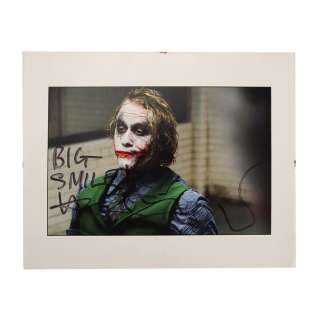 THE DARK KNIGHT (2008) - Lot 57 - Heath Ledger Autographed Joker Interrogation Photo