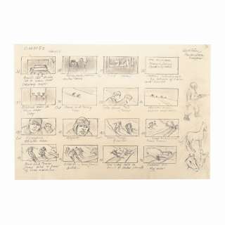 JAMES BOND: ON HER MAJESTY‘S SECRET SERVICE (1969) - Lot 1243 - Syd Cain Hand-drawn Storyboard Page