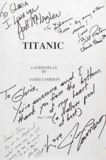 Gloria Stuart’s personal cast-signed vintage original production script from Titanic . | Profiles in History