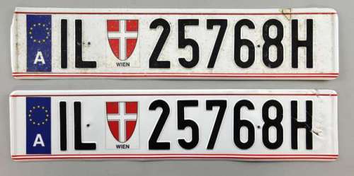 James Bond Spectre (2015) Two production used Austrian Wien number plates ’ IL 25768H’, used on the… | Ewbank’s