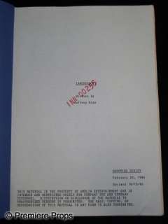 Lot 271 - Innerspace (1987) Screenplay