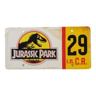 JURASSIC PARK (1993) - Lot #209 : John Hammond‘s (Richard Attenborough) Park Jeep 29 License Plate