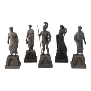 CLASH OF THE TITANS (2010) - Lot #579 : Set of Five Mount Olympus God Statue Model Miniatures