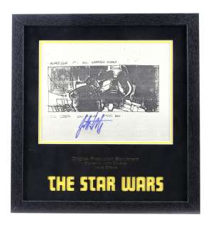 STAR WARS: A NEW HOPE - John Dykstra Signed Early Production Storyboard - Vader in Cockpit (Board 266)