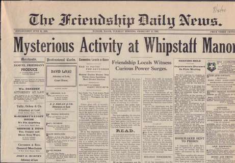 Lot 153 - Casper prop newspaper