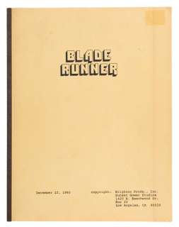 Blade Runner (1982) | Bound Draft Script | Propstore