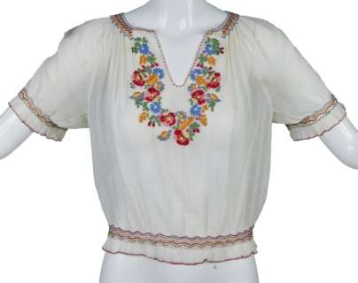Lot 1338 - ALMOST FAMOUS: KATE HUDSON "PENNY LANE" SCREEN-WORN PEASANT BLOUSE (WITH DVD)