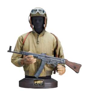 Lot 854 - FURY: BRAD PITT "DON ‘WARDADDY‘ COLLIER" MILITARY COSTUME GEAR AND RIFLE PROPS (WITH DVD)