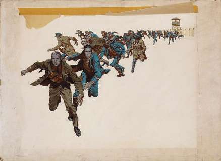 Lot 570 - Original poster art for The Great Escape.