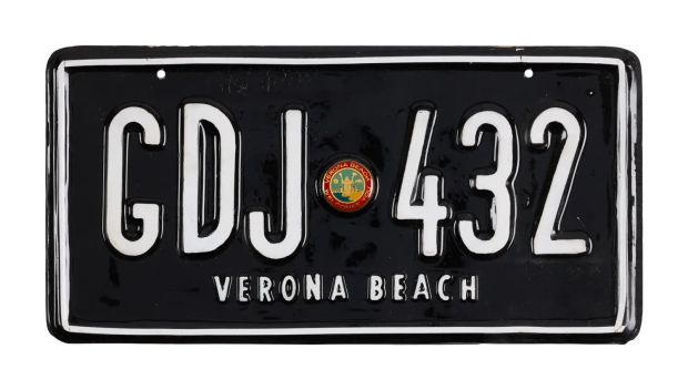 Romeo + Juliet - Lot ##344 - Verona Beach License Plate Prop