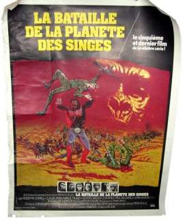 Lot 78 - La Bataille De La Planète Des Singes (1973) Oversize Original French Canvas Poster