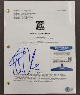 Lot 459 - Ice Cube Signed Straight Outta Compton Script with Beckett COA