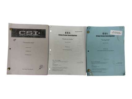 Lot of 3 CSI Crime Scene Investigation Draft Scripts | Los Angeles Estate Auction