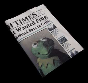 Lot 258 - Muppets Most Wanted - "The Irish Times" Newspaper Featuring Kermit The Frog