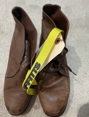 Lot 139 - Peter Falk pair of RARE shoes worn in Last Columbo film