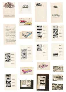 BACK TO THE FUTURE: THE RIDE (1991-2007) - Lot #476 : Douglas Trumbull Collection: Printed and Hand-Illustrated Robert U. Taylor and Ralph McQuarrie Vehicle Designs and Storyboards