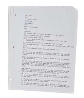 Joe Eszterhas | "Showgirls" Hand-Typed Original Genesis Outline | Julien’s