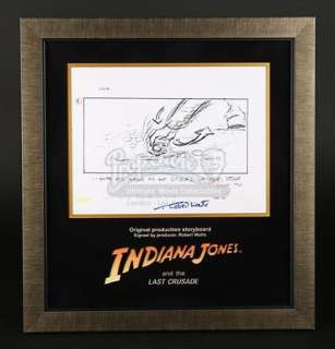 Indiana Jones And the Last Crusade (1989) | Signed Original Production-Used Storyboard - Indy Picks Up Rock | Propstore