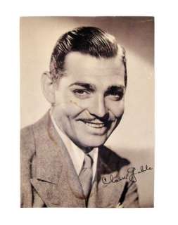 Lot 182 - Autographed Clark Gable Photo Movie Props