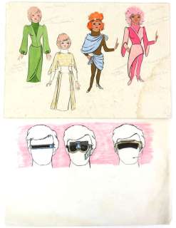 Gerry Anderson Two original hand drawn concept designs showing characters from Gerry Anderson… | Ewbank’s