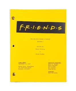 Lot 110 - Friends | "The One with Phoebe‘s Cookies" Script Studio Made Reproduction (B)