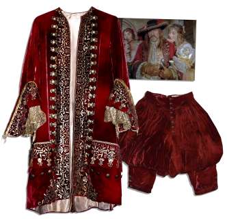 Gerard Depardieu ’’Man in the Iron Mask’’ Red Velvet Musketeer Costume | Nate Sanders