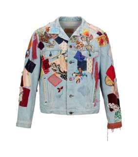 Lot 55 - Bob Dylan | Screen Worn Patchwork Denim Jacket from 1987 Feature Film "Hearts of Fire"