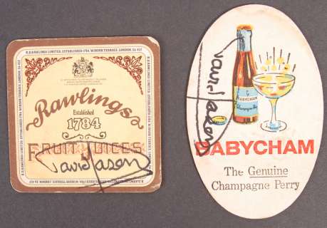 ONLY FOOLS & HORSES - SCREEN USED PROP BEER MATS SIGNED | Auctioneum Ltd