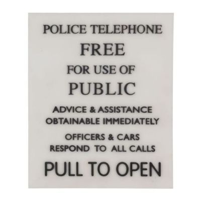 DOCTOR WHO (T.V. SERIES, 2005-2022) - Lot #623 : TARDIS "Pull to Open" Sign