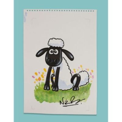 Shaun the Sheep | Lot  86. Hand-Painted Shaun Artwork by Nick Park | Propstore