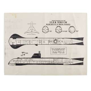 Voyage to the Bottom of the Sea SSRN Seaview Blueprint Collection (2) - Virginia Aaron LOP | Goldin