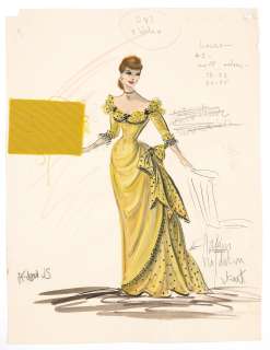 A Rhonda Fleming group of costume design sketches from "Gunfight at the O.K. Corral" | Bonhams