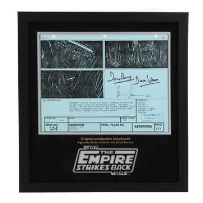 Star Wars: the Empire Strikes Back | Brian Johnson and David Prowse-Autographed Original Production Storyboard - Falcon Blasts by Camera | Propstore (Buy Now)