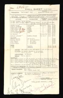 Dads Army (Columbia Pictures, 1971). John Lauries Original Film Production Call Sheet, multi-Signed… | Ewbank’s