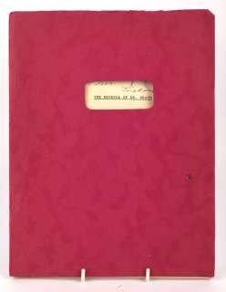 The Revenge of Doctor Death, (Madhouse, 1974) Original Script, Inscribed by Vincent Price to Alan… | Ewbank’s