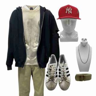 Y2K Fred Durst (Fred Durst) Screen Worn Hoodie, T-Shirt, Pants, Belt, Hat, Earrings, Necklace, Socks & Sneakers Ch 1 Sc 74-94 | VIP Fan Auctions