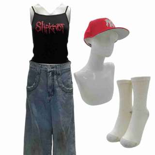 Y2K Ash (Lachlan Watson) Screen Worn Tank Top, Jeans, Hat & Socks Ch 2 Sc 32-54 | VIP Fan Auctions