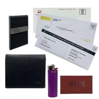 Materialists Lucy (Dakota Johnson) Production Used Business Card Holder, Adore Business Card, Cigarette Holder, Mail & Lighter | VIP Fan Auctions