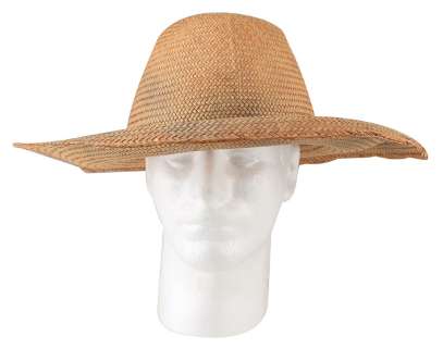 Lot #7055 - Old Tucson Studios Collection of Rare Surviving Artifacts/Props: Wooden Lamp, Cigar Cutter, Straw Hats, etc.