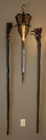 United Cutlery Gandalf staffs and Glamdring