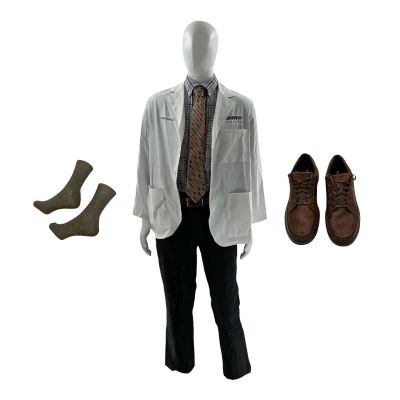 MERV Dr Z Screen Worn Belt, Dress Shoes, Dress Pants, Lab Coat, Button-Up Shirt, Socks & Tie Ch 1 Sc 113-114Pt2 | VIP Fan Auctions
