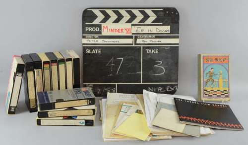 Minder (TV Series 1979-89) a clapperboard from the TV series dated ’88, a film unit sign, other… | Ewbank’s