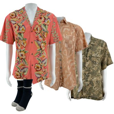 Lot 81: The Wrecking Crew James Hale Production Worn Shirt, (2) Button-Up Shirts & Socks | VIP Fan Auctions