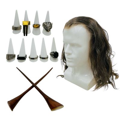 Lot 60: The Wrecking Crew Marcus Robichaux Screen Used Wig, Hair Pin, (5) Rings & (4) Rings | VIP Fan Auctions