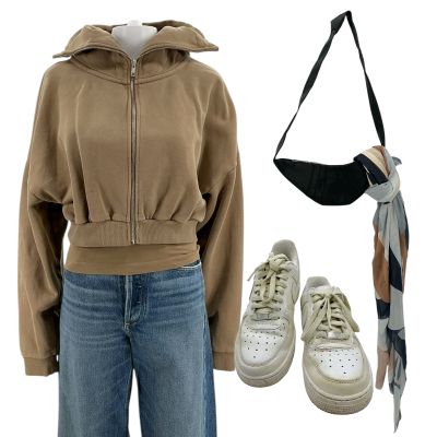 Lot #187: The Wrecking Crew Valentina Screen Worn Hoodie, Singlet , Jeans, Hand Bag, Scarf & Sneakers Ch 4 Sc Multiple